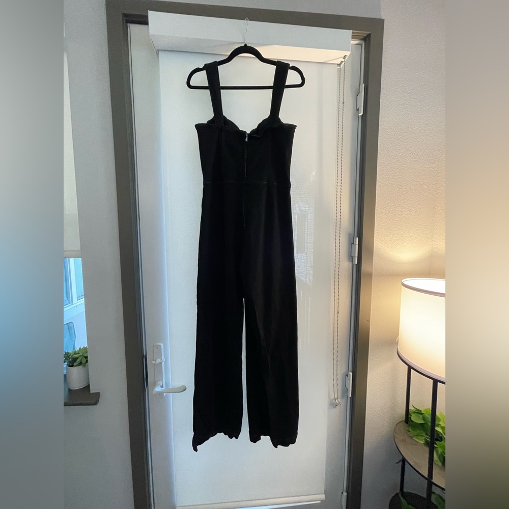 Reformation Black Denim Jumpsuit Size 10 EUC - Picture 4 of 5